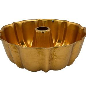 Round Bundt Pan Non-stick Gold Coating  Molder Cake Baking Shaping Kitchen Tool
